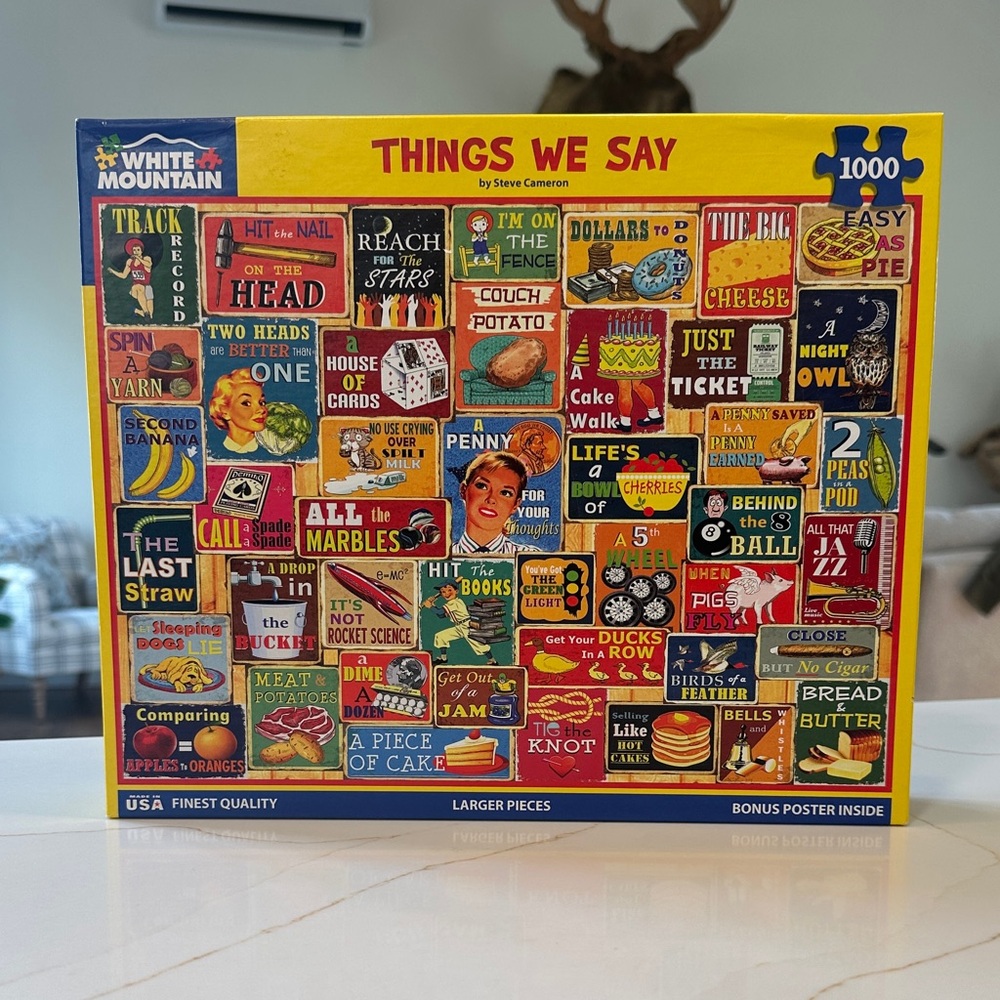 White Mountain 'Things We Say' 1000 Piece Puzzle - Multicolor